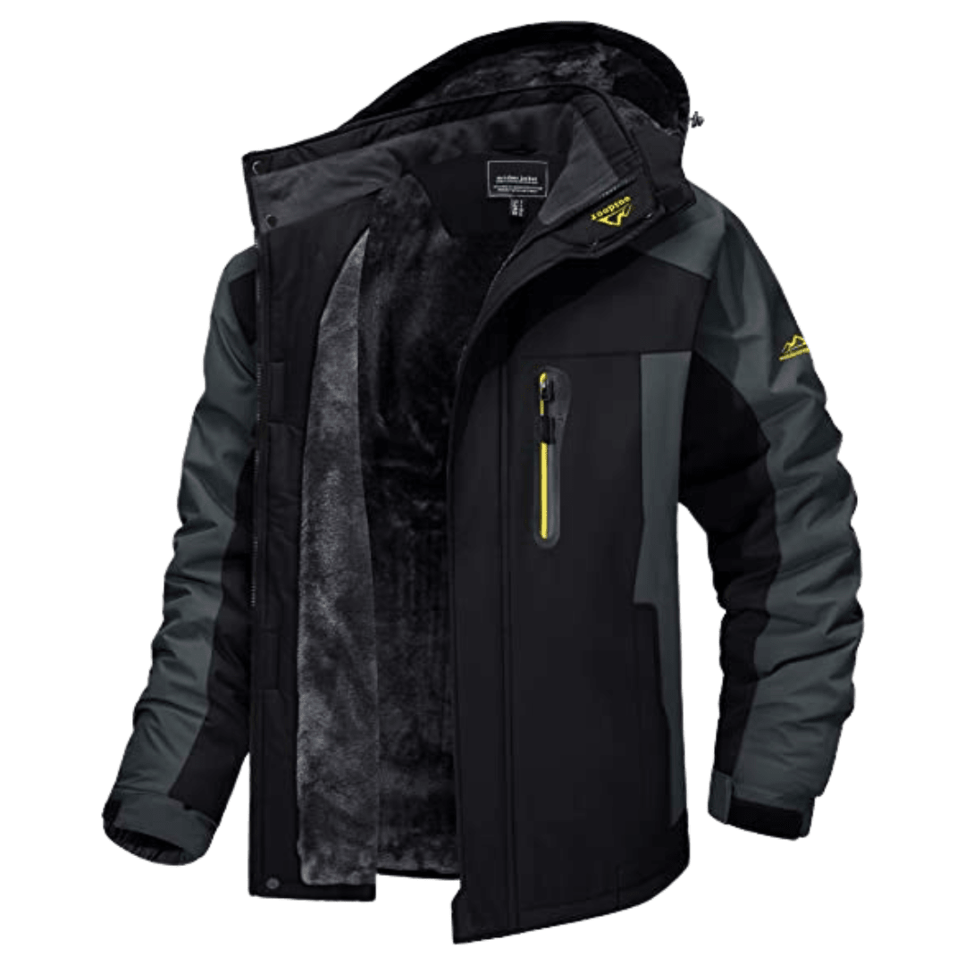 Zipari | Men's Jacket | Hooded with Multiple Pockets Black
