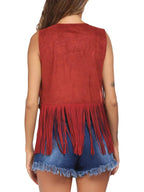 Damaris | Women's Vest | Sleeveless Fringe Detailing