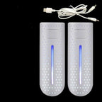 Portable Shoe Dryer with UV Light – Electric Boot Dryer up to 149°F, Plug or USB Powered, 12W, 3 Colors White USB UV Lamp