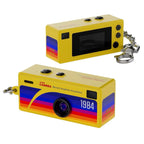 Mini Keychain Digital Camera with 0.96 Inch Screen - Retro 1080P Small Camcorder & Pocket Video Recorder with Flash, SD Card Support Yellow