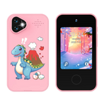 Kids Smartphone Toy with Dual Camera - 1080P HD Video & MP3 Music Player with Games Dinosaur Pink