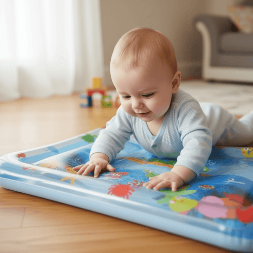 Baby Inflatable Tummy Time Water Mat - Sensory Play Pad & Development Activity Toy for Infants