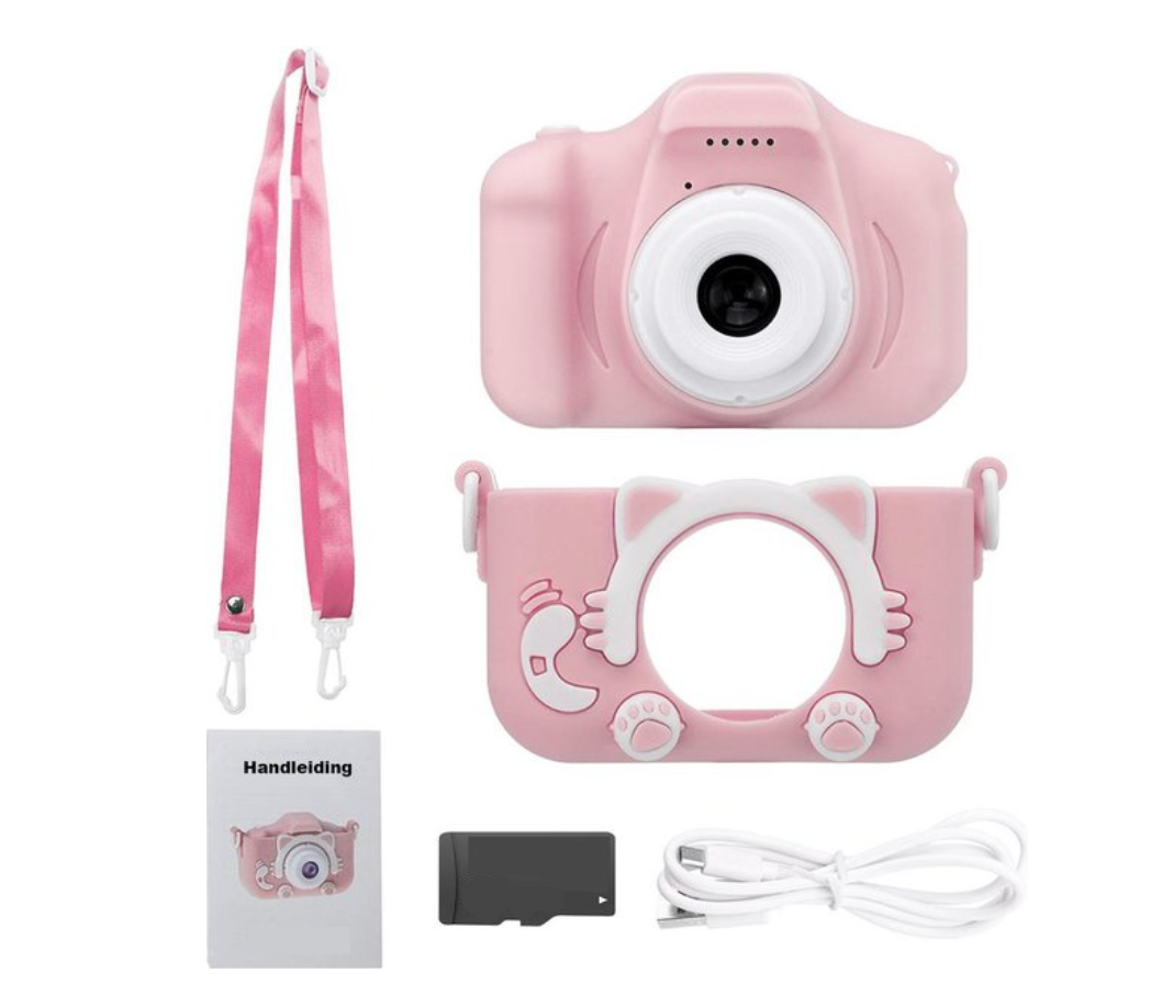 ToyCam HD – Kids Digital Camera 1080P with Photo & Video, Shockproof Case, 16GB Card Included, Pink or Blue