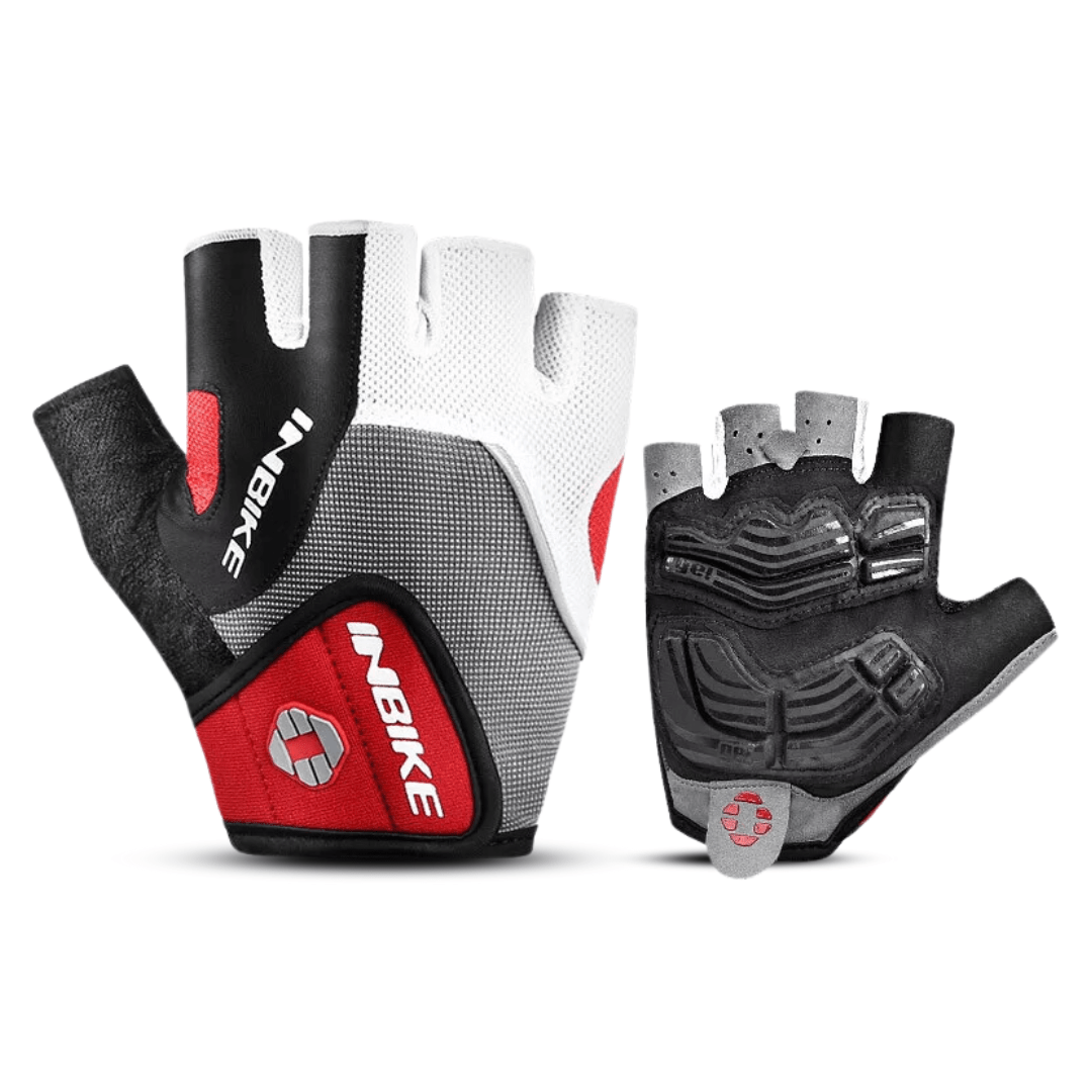 3D Gel Padded Cycling Gloves – Bike Gloves with Reinforced Palm & Reflective Details, 3 Colors, S–XXL – Ranches Red