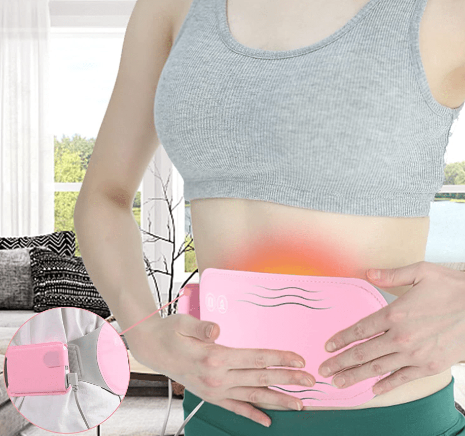 Electric Belly Warmer – Rechargeable Heating Pad with Vibration & 3 Heat Settings, Cordless Wearable Warmth Default Title