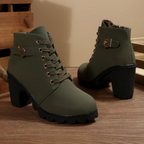 Mechi | Boots For Women | Lace Up Ankle Block Heel