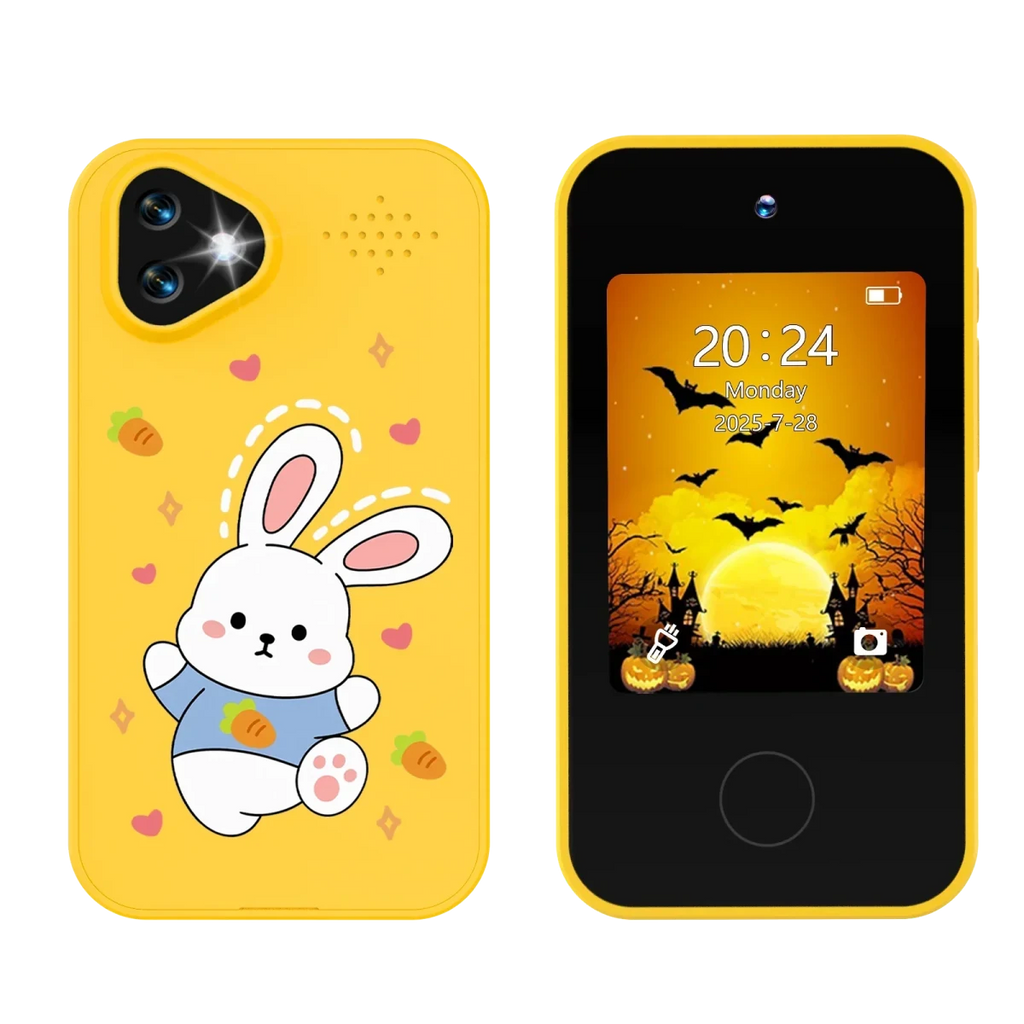 Kids Smartphone Toy with Dual Camera - 1080P HD Video & MP3 Music Player with Games Rabbit Yellow