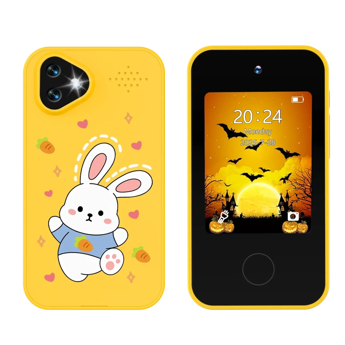 Kids Smartphone Toy with Dual Camera - 1080P HD Video & MP3 Music Player with Games Rabbit Yellow