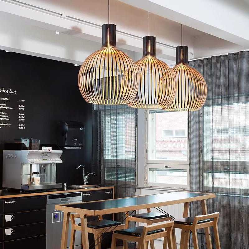 Natura Orb Hanging Lamp – Organic Wooden Design for Cozy Interiors