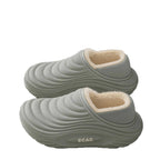 Calico | Waterproof Cotton Slippers for Couples - Warm Winter House Shoes with Thick Fleece Lining & Non-Slip Waterproof Sole for Men & Women