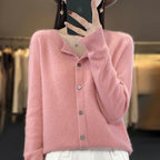 Solis | Women’s Cardigan | Round Neckline Knitted Pink
