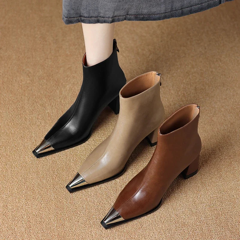 Isana | Boots For Women | Pointed Toe Block Heel Style