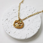 Bersh | Mother's Day MAMA Necklace Gift - Irregular Circular Guardian Pendant in Waterproof Stainless Steel, Dainty Mom Jewelry Gift for Women Mom - Style 1