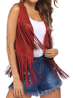 Damaris | Women's Vest | Sleeveless Fringe Detailing
