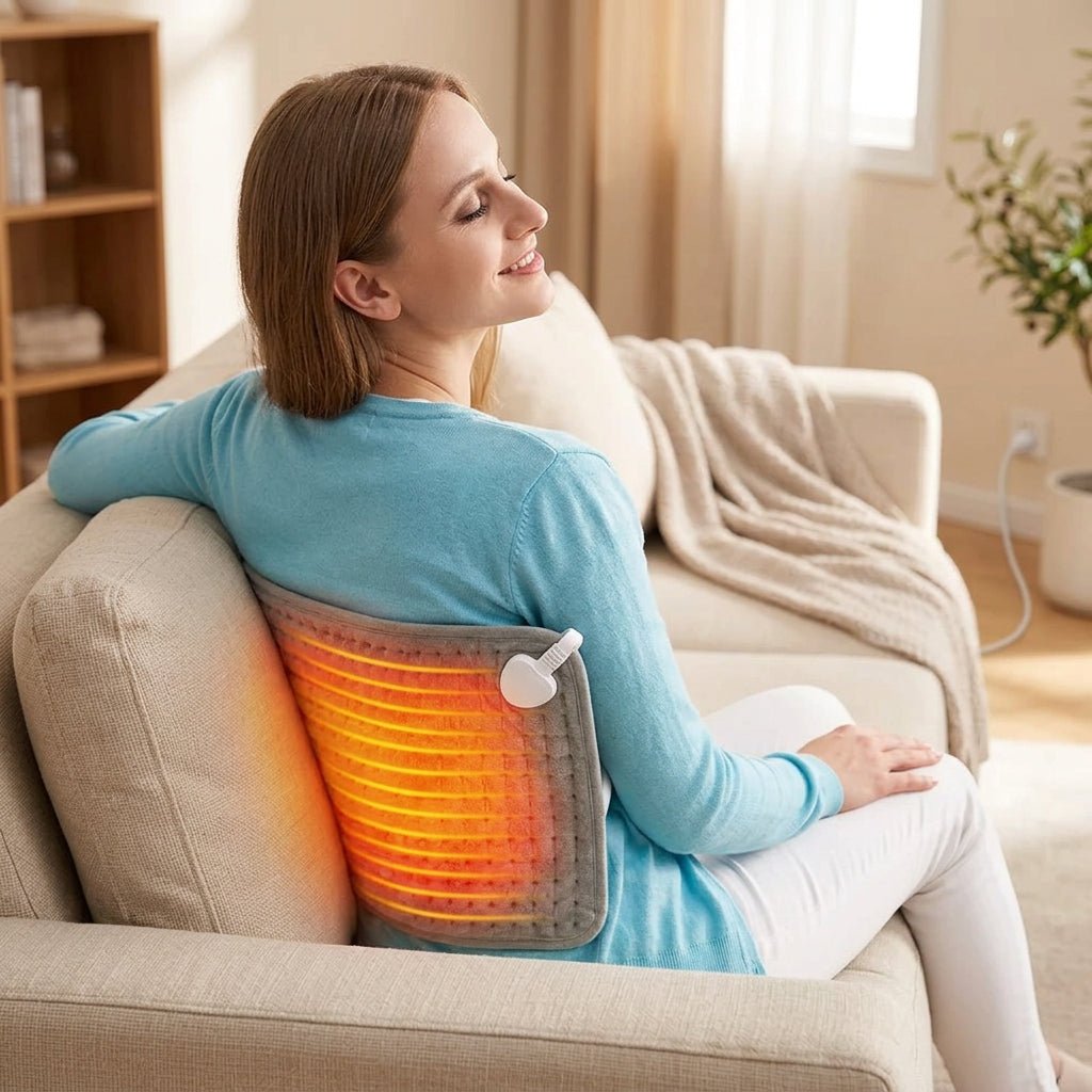 Electric Heating Pad 24 x 12 in – Soft Microvelvet Heat Pad with 9 or 10 Heat Settings & Timer – for Legs, Back and Hands