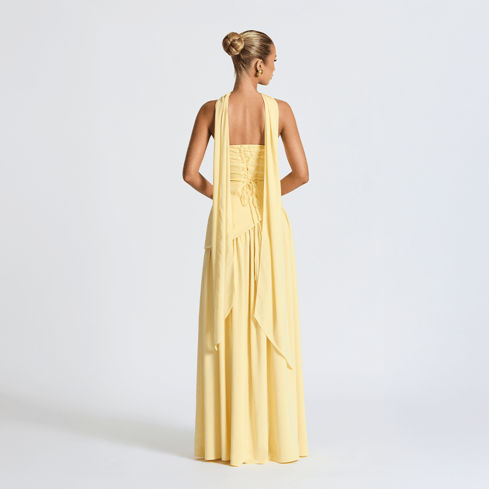 Seléne | Women's Long Dress – Strapless, Asymmetrical Cut & High Slit 1
