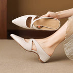 Selva Genuine Leather Cross-Strap Pointed Mules 7