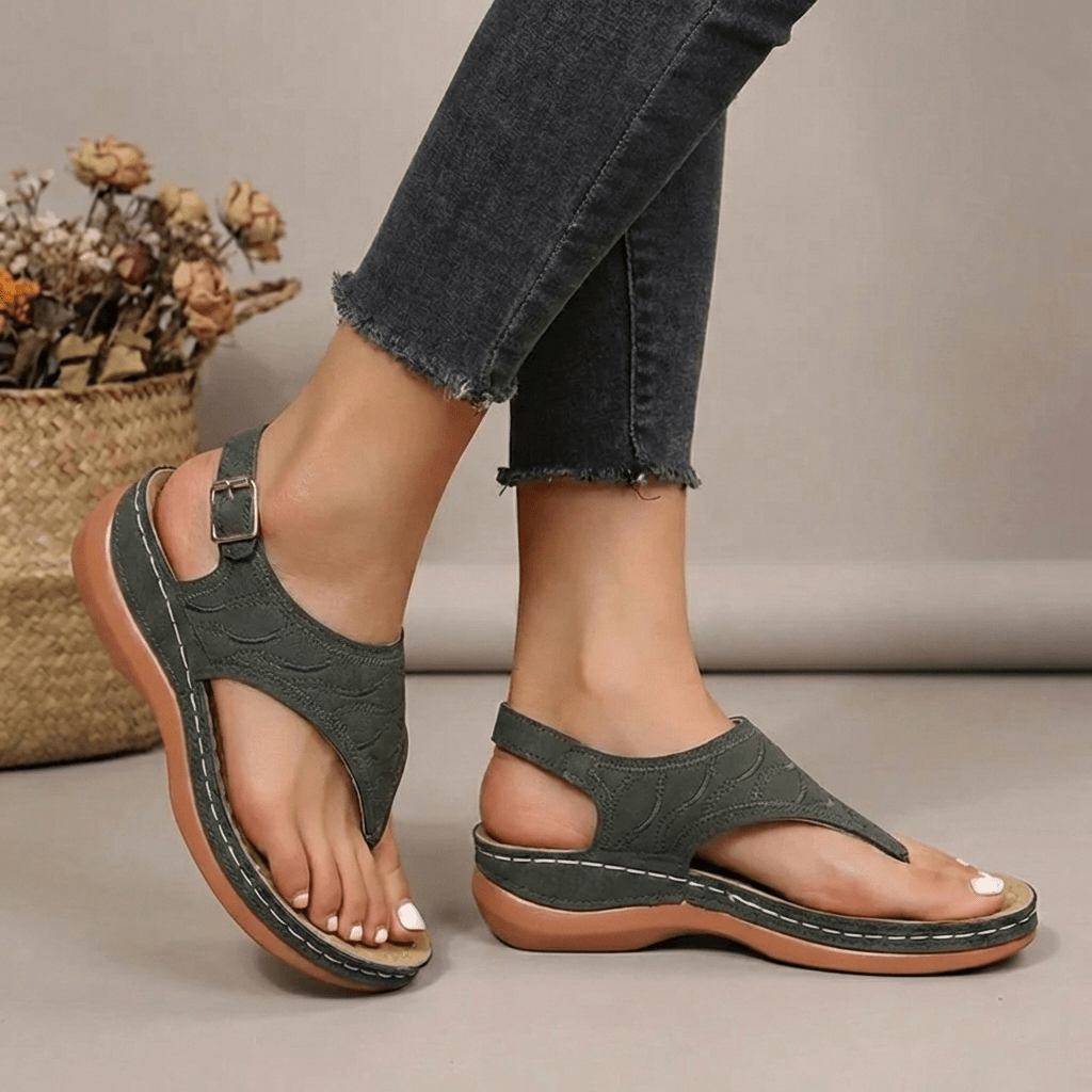 Serene Contoured Comfort Orthopedic Thong Sandal - Comfortable & Stylish 0