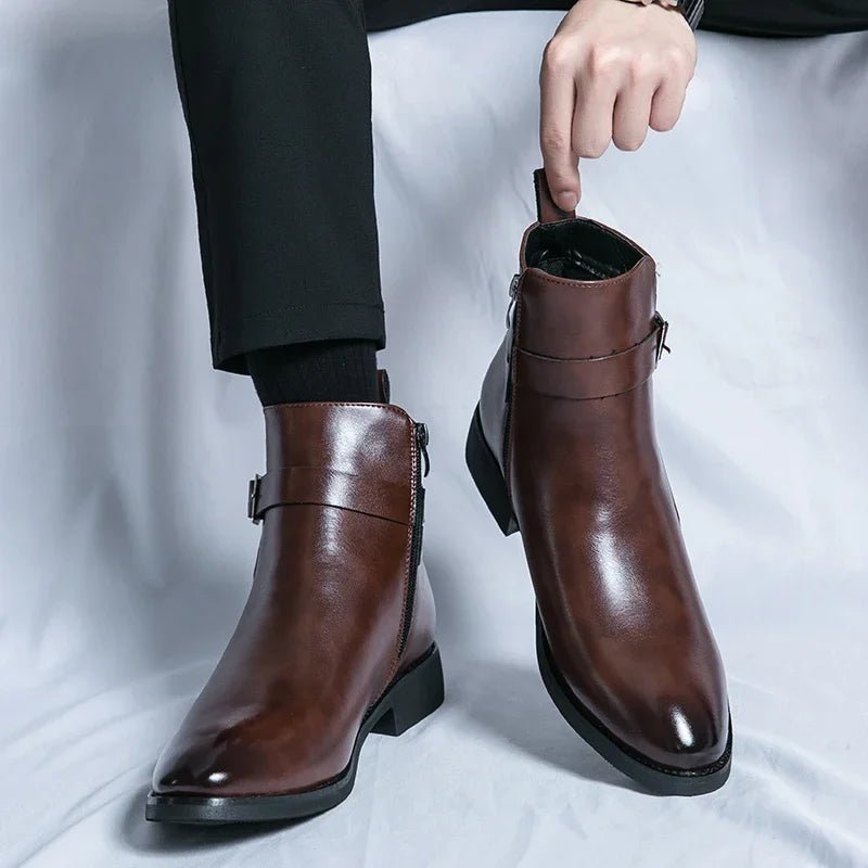 Sergio Genuine Leather Chelsea Boots 0