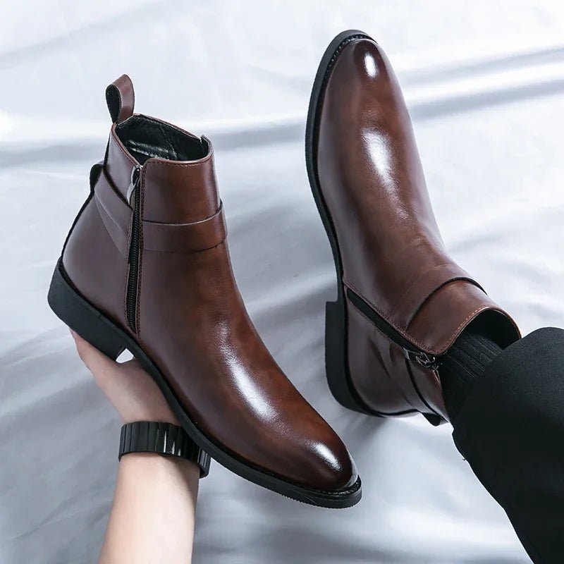 Sergio Genuine Leather Chelsea Boots 4