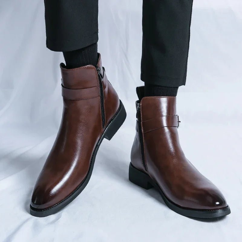 Sergio Genuine Leather Chelsea Boots 5