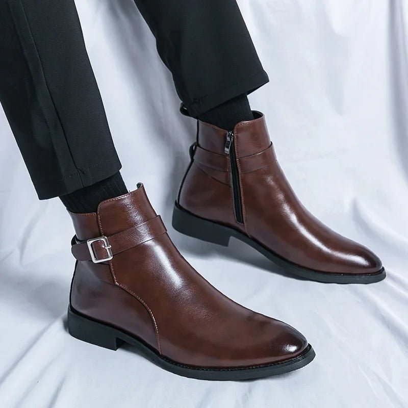 Sergio Genuine Leather Chelsea Boots 6