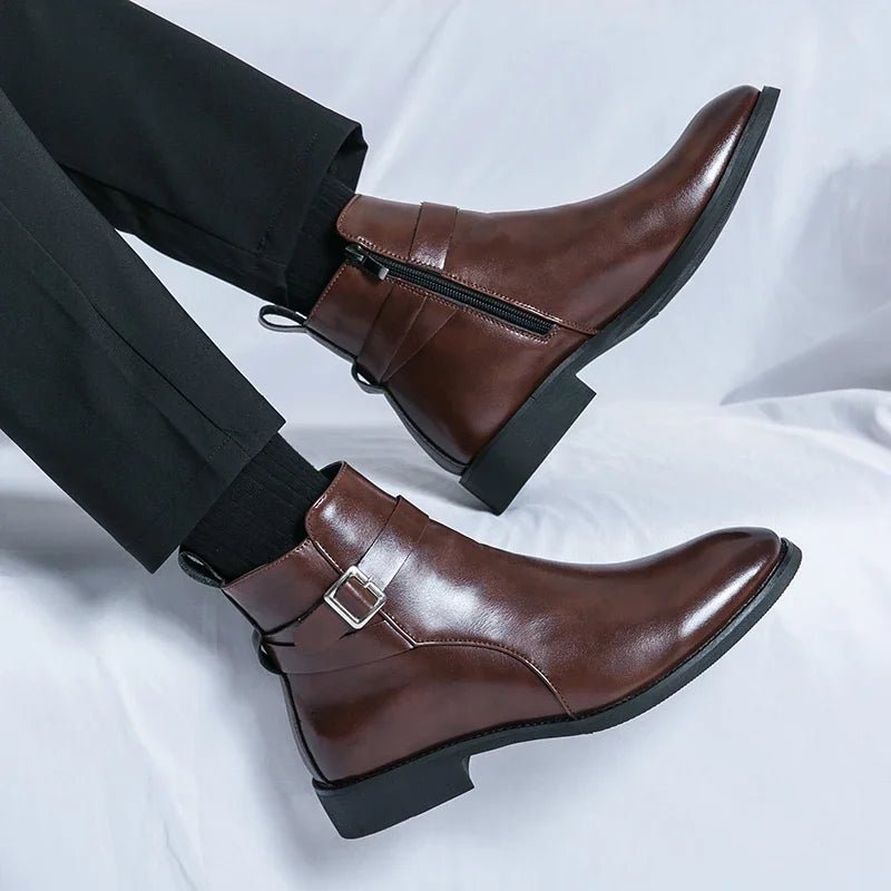 Sergio Genuine Leather Chelsea Boots 7