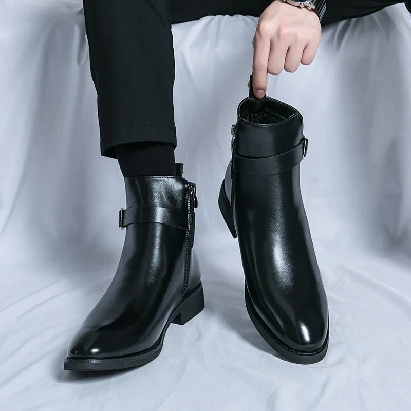 Sergio Genuine Leather Chelsea Boots 9