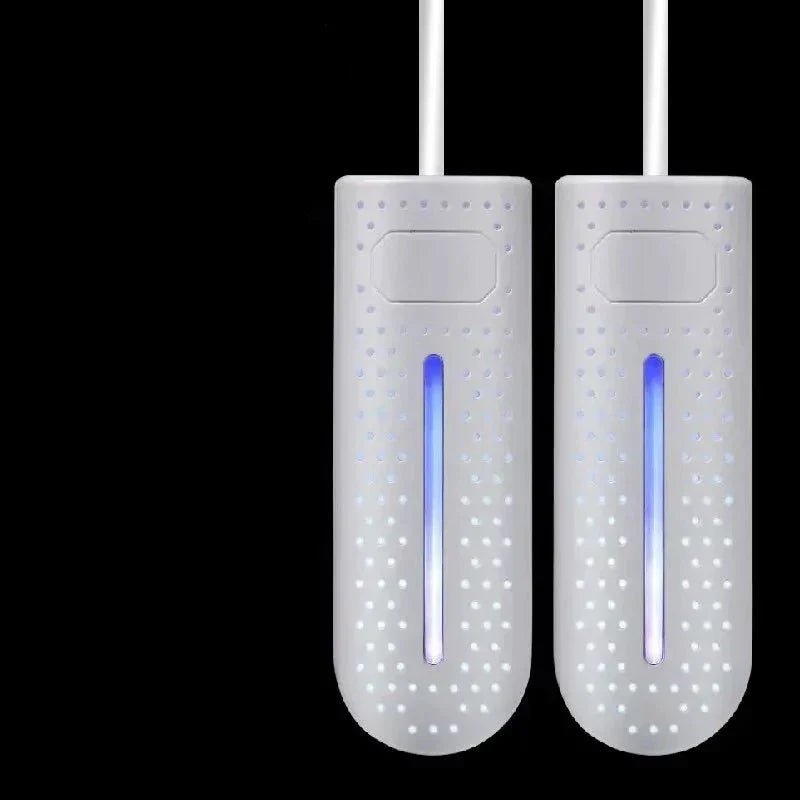 Portable Shoe Dryer with UV Light – Electric Boot Dryer up to 149°F, Plug or USB Powered, 12W, 3 Colors White Plug UV Lamp