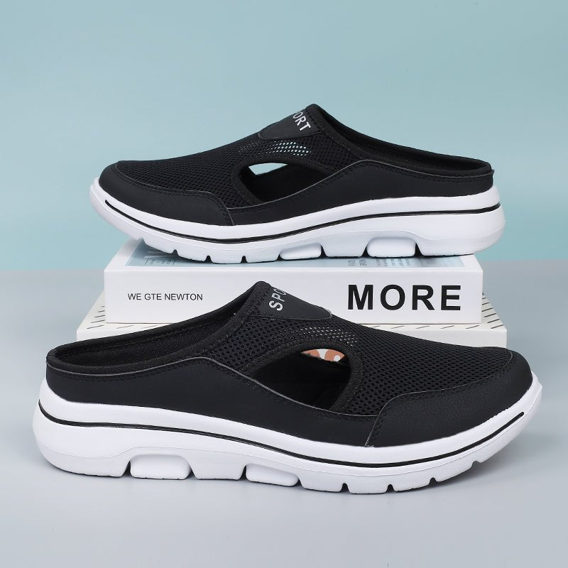 Figueral | Men's Slip on Shoes | Side Cutout Design Black