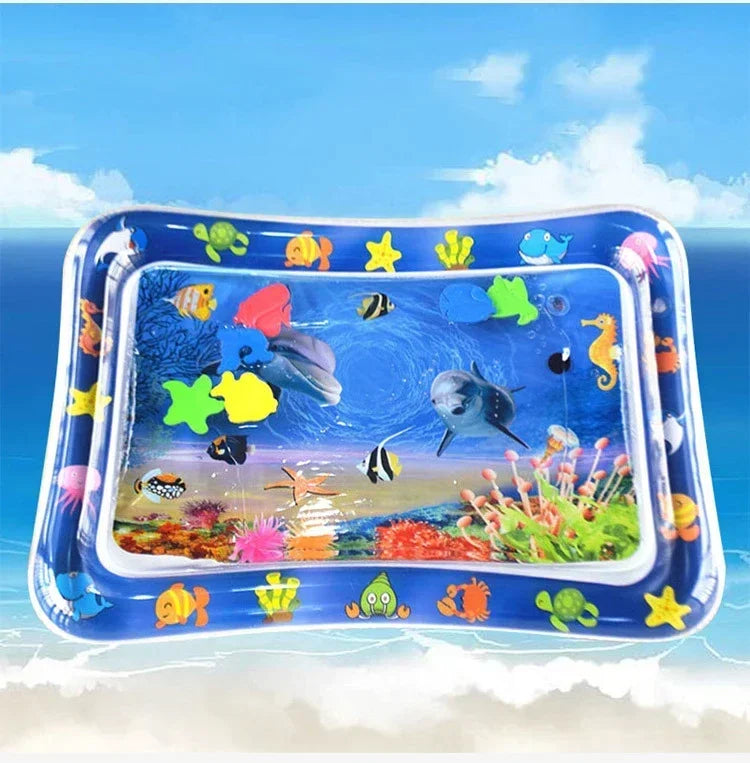 Baby Inflatable Tummy Time Water Mat - Sensory Play Pad & Development Activity Toy for Infants