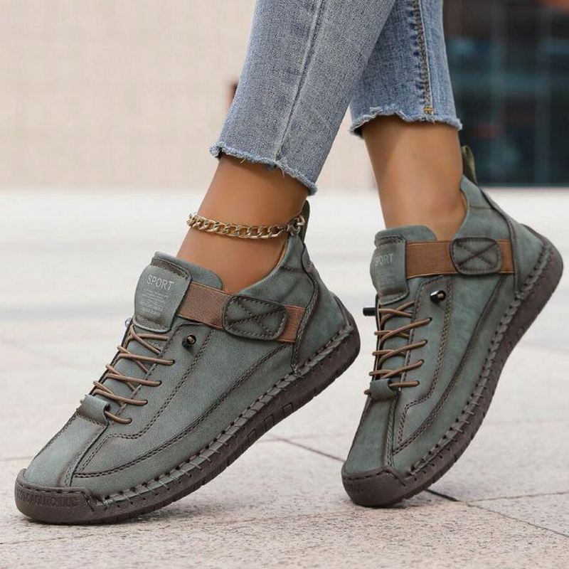 Sneakers For Women | Low Cut Lace-Up Design Grey