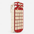 Wooden Advent Calendar Sleigh – Reusable Fillable Christmas Countdown with Drawers, Hanging Rope, Natural Wood