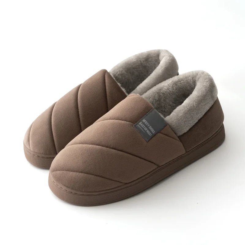 Slippers Winter Slippers Cozy Ladies Men Warm Slippers Brown