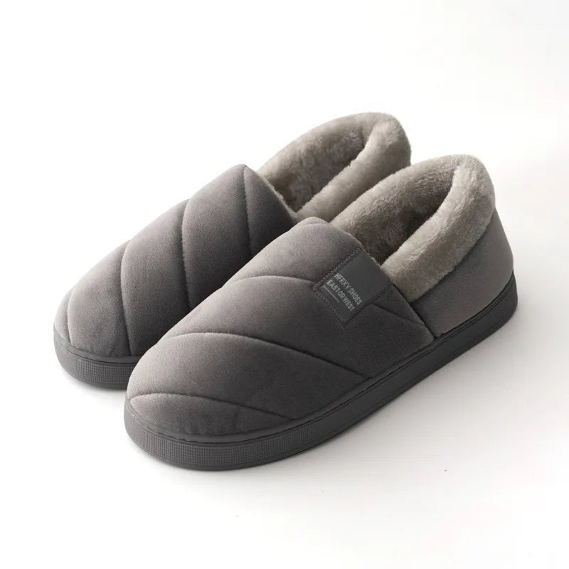 Slippers Winter Slippers Cozy Ladies Men Warm Slippers Dark gray