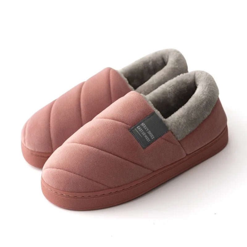 Slippers Winter Slippers Cozy Ladies Men Warm Slippers Red