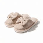 Slippers with Bow - Warm Slippers with Soft Lining