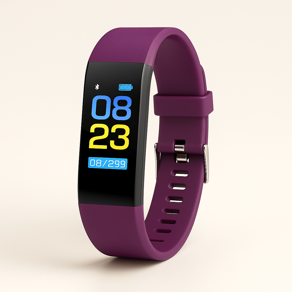 Smartwatch With Health Monitoring For Seniors Battery Life Purple