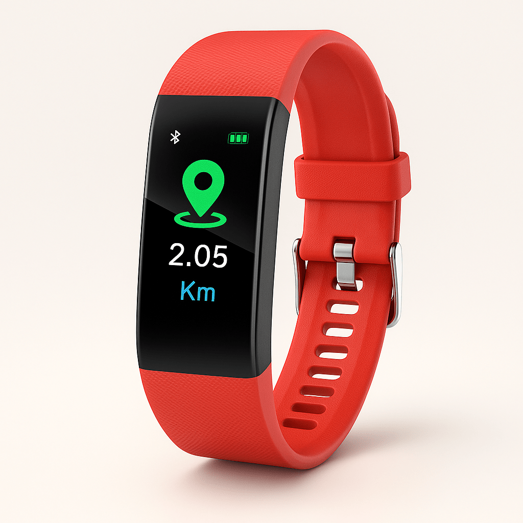 Smartwatch With Health Monitoring For Seniors Battery Life Red