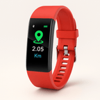Smartwatch With Health Monitoring For Seniors Battery Life Red