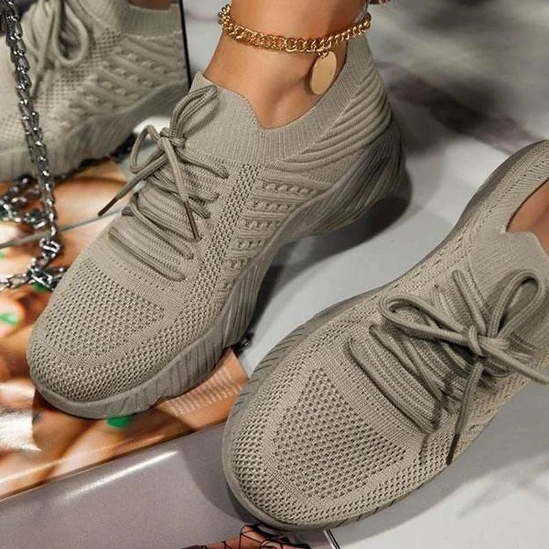 Bersh | Ultra-Lightweight Women’s Mesh Sneakers Khaki