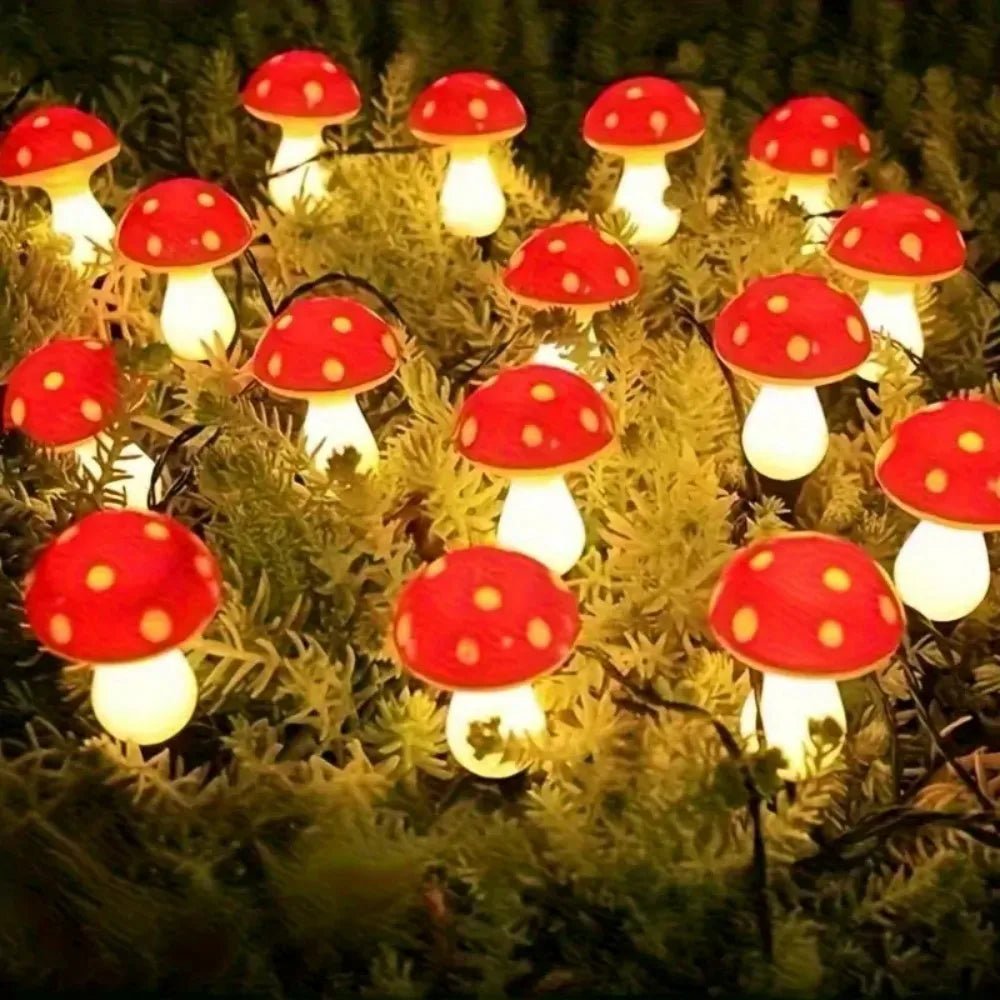 Solar Mushroom Garden Lights – 8-Mode Waterproof Outdoor Pathway Stake Light