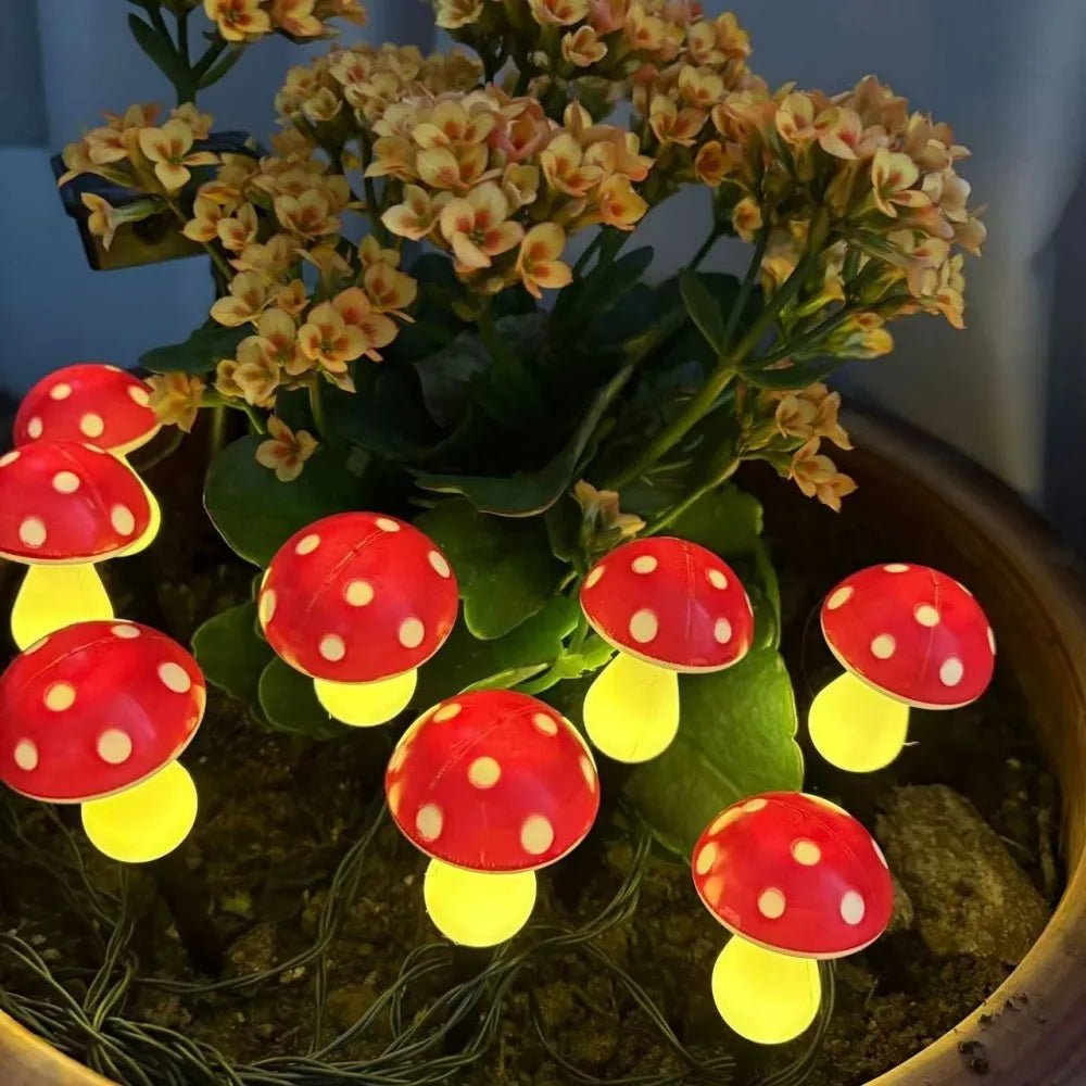 Solar Mushroom Garden Lights – 8-Mode Waterproof Outdoor Pathway Stake Light