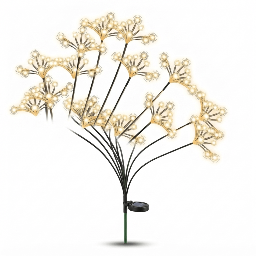 Solar Swaying Starburst Garden Lights – Waterproof Warm White Pathway Lamp