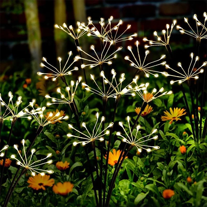 Solar Swaying Starburst Garden Lights – Waterproof Warm White Pathway Lamp Warm White