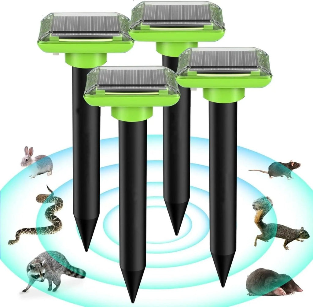 Solar Ultrasonic Mole Repeller – Vibrating Snake & Rodent Deterrent Spike