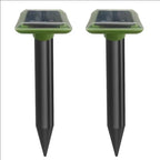 Solar Ultrasonic Mole Repeller – Vibrating Snake & Rodent Deterrent Spike 2 Pack