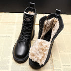 Women's Elegant Black Faux Leather Boots for Comfort and Style
