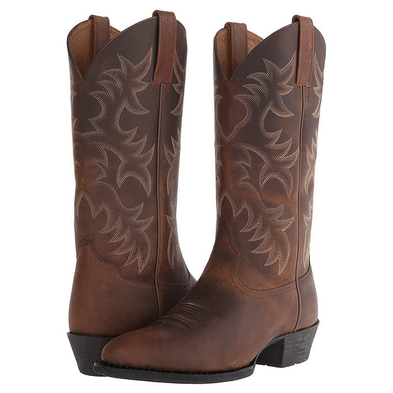 Teresa | Rugged Premium Leather Western Boots 9