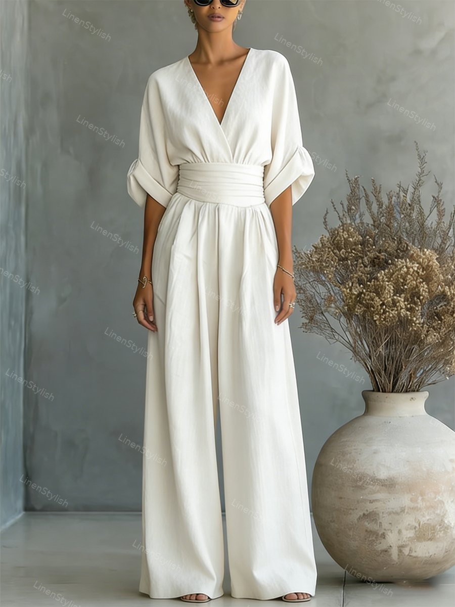 Tessa | Elegant Women's Jumpsuit with V-Neck – Comfortable and Perfect for Every Occasion 5